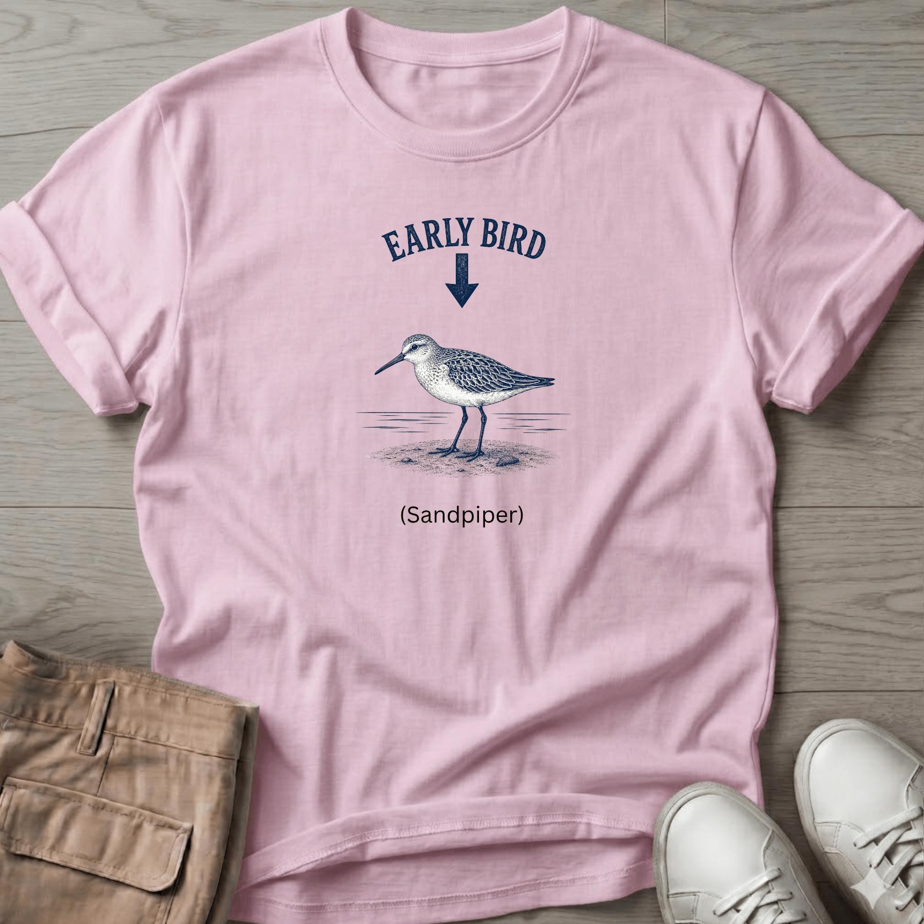 Early Bird Sandpiper T-Shirt