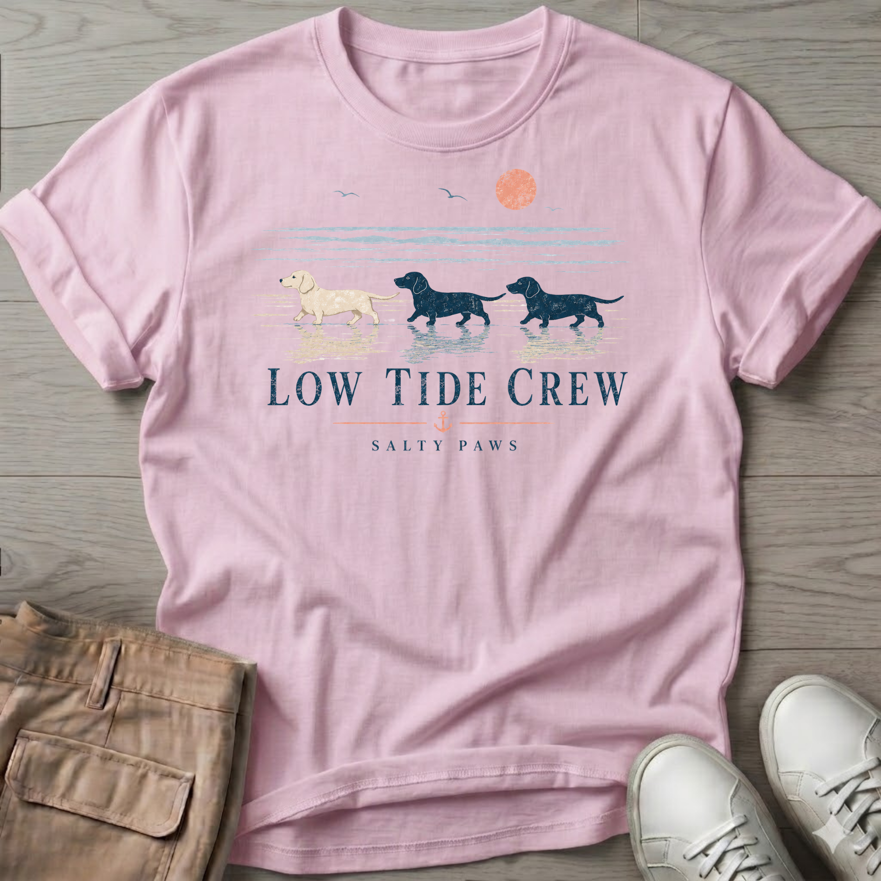 Low Tide Crew Dachshund Dog T-Shirt