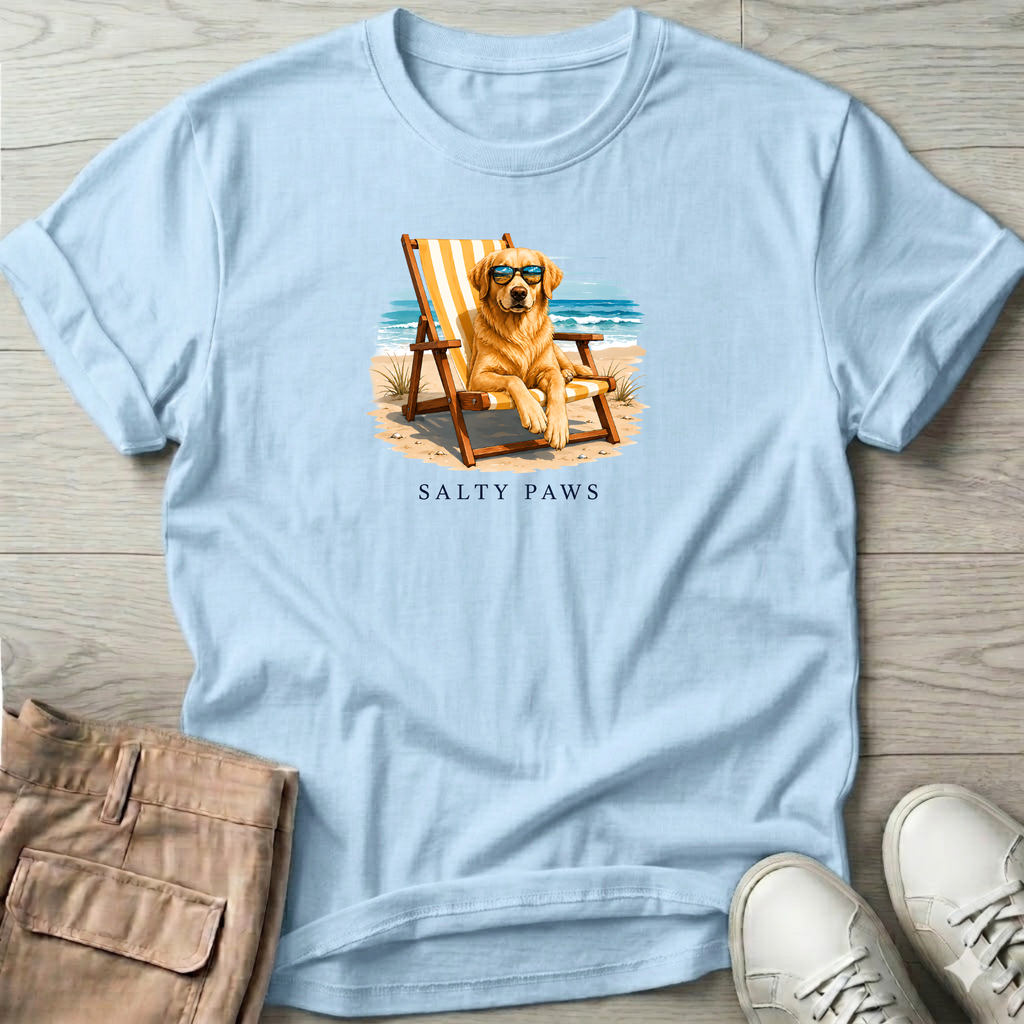 Golden Retriever Beach Chair Dog T-Shirt