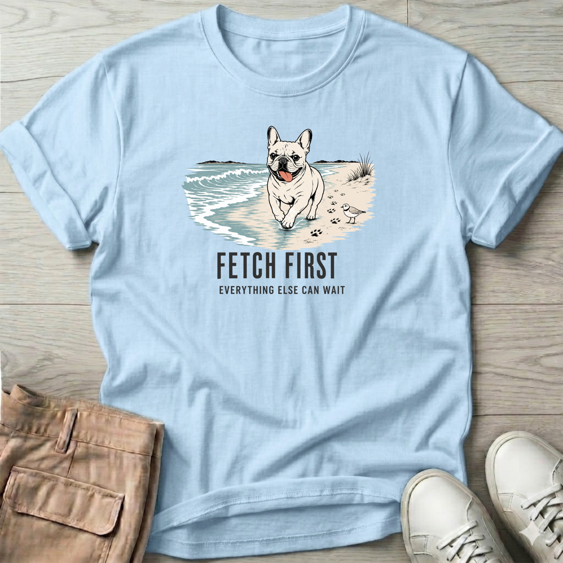 Frenchie Fetch First T-Shirt
