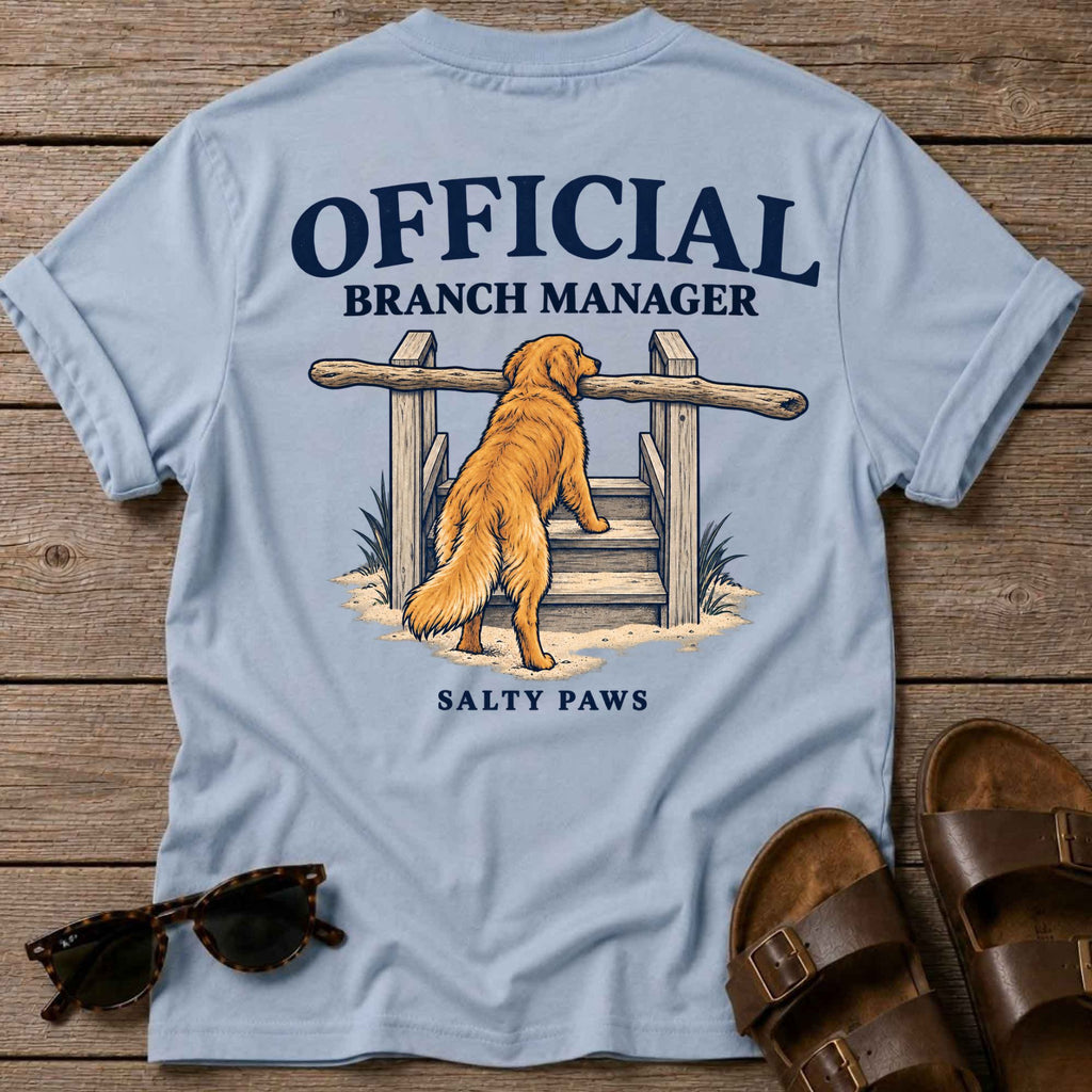 Branch Manager Golden Back Design T-Shirt