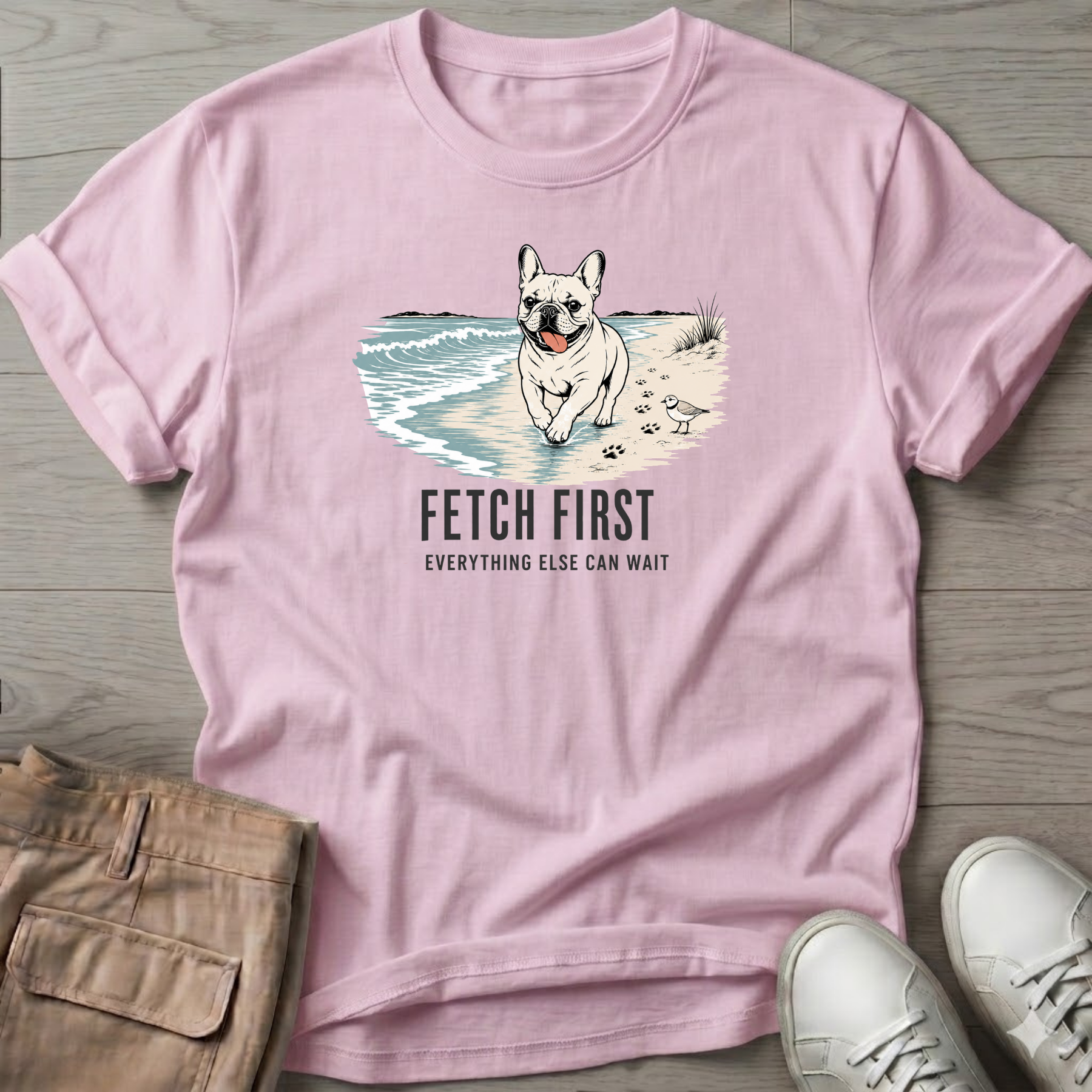 Frenchie Fetch First T-Shirt
