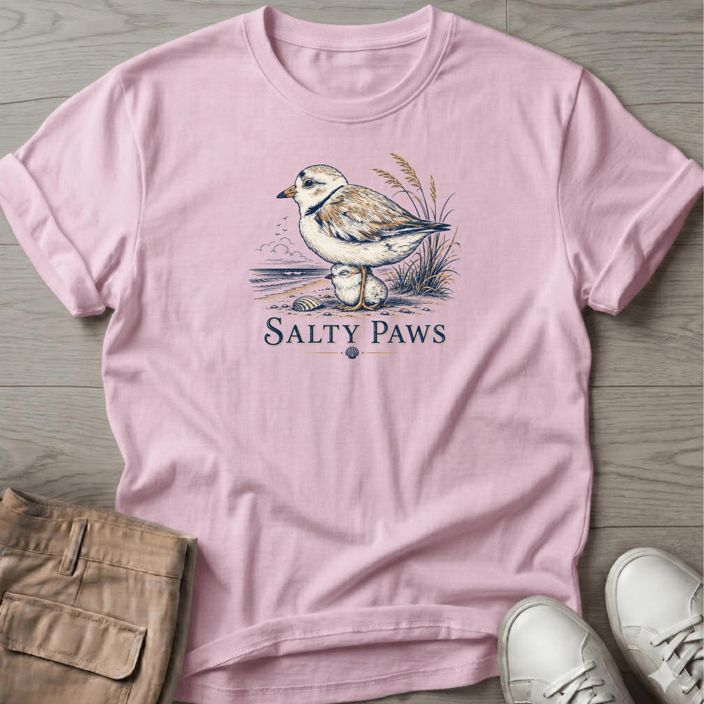 Plover Mom & Chick T-Shirt Vacation