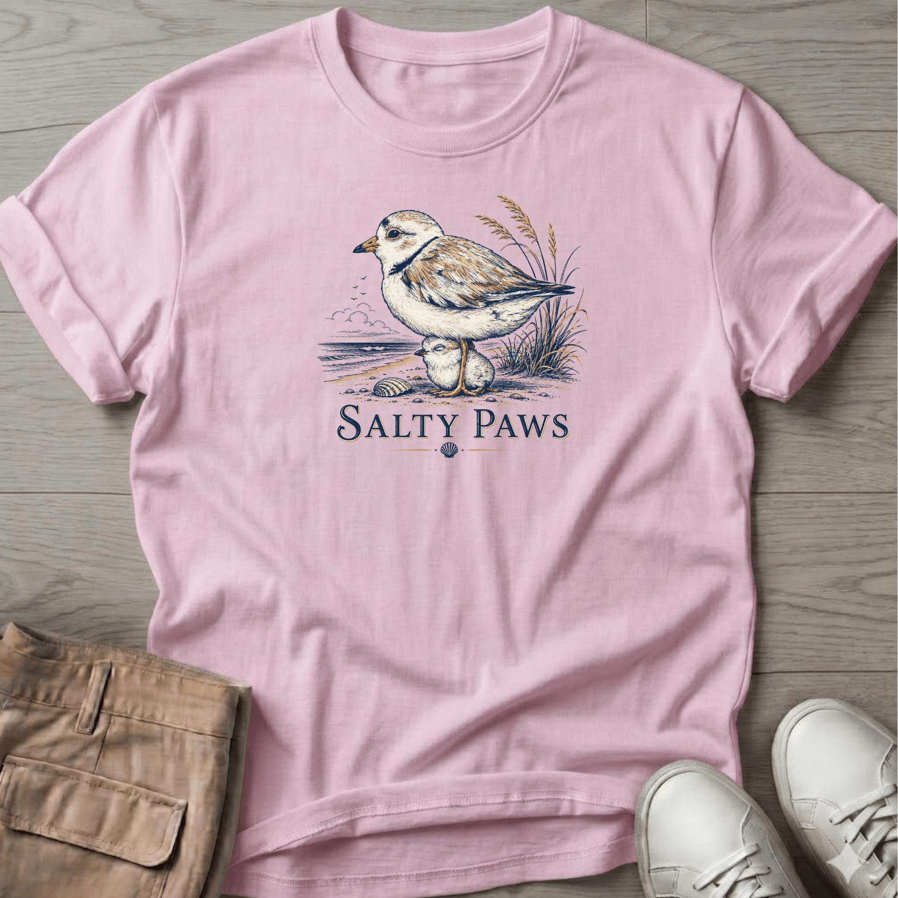 Plover Mom & Chick T-Shirt Vacation