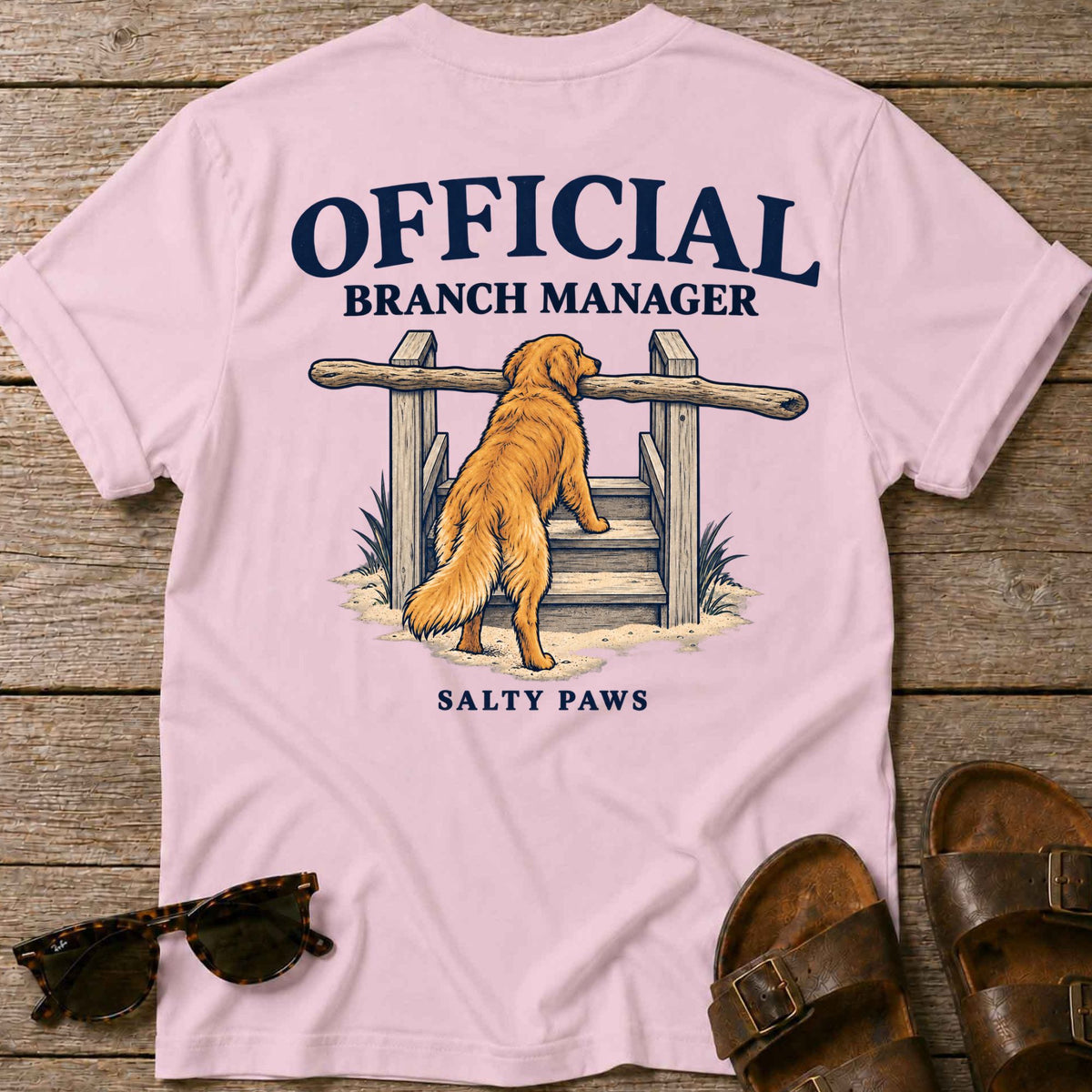 Branch Manager Golden Back Design T-Shirt