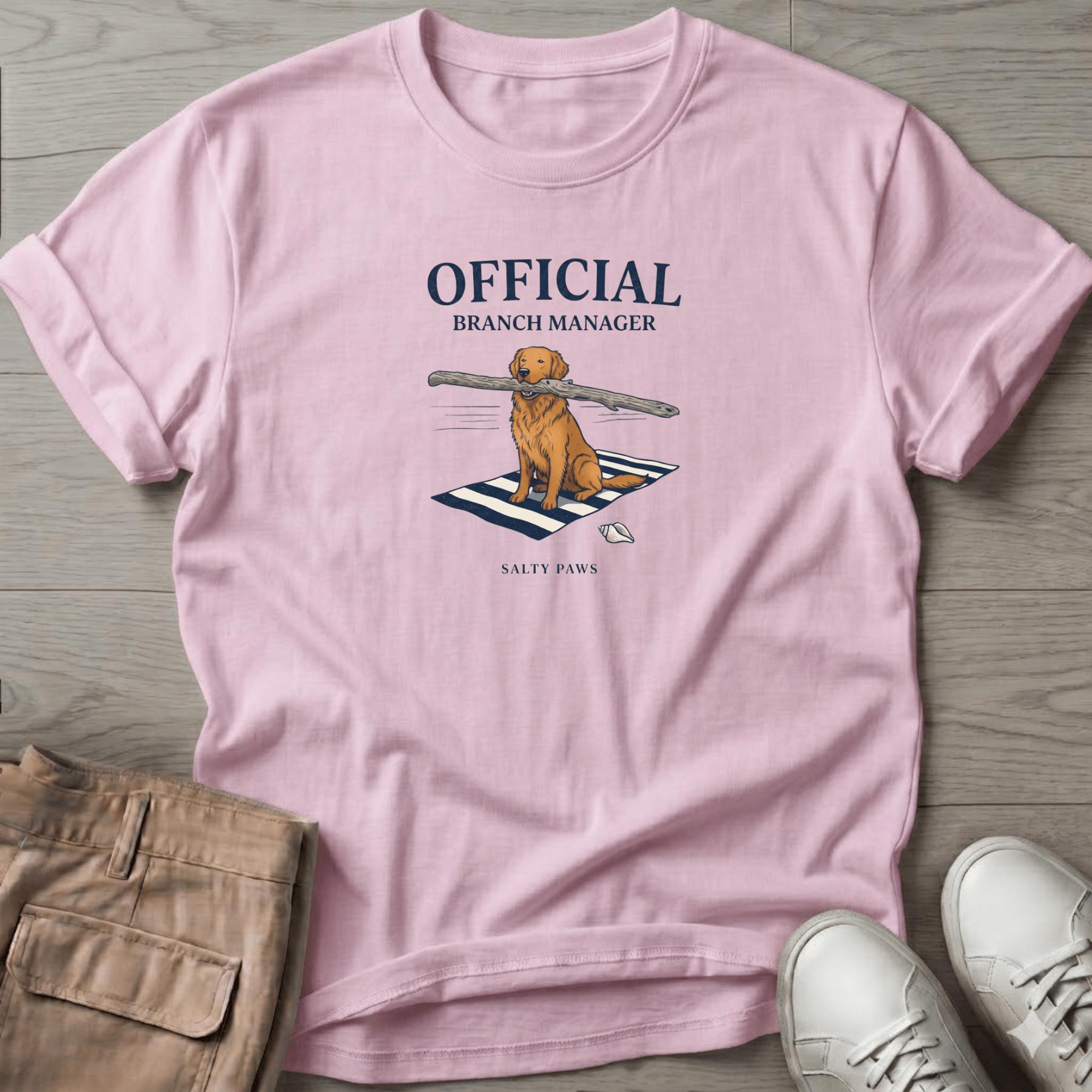Official Branch Manager Golden Retriever T-Shirt