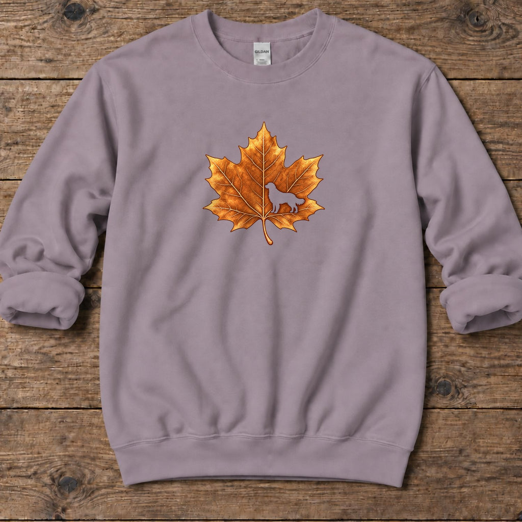 Maple Leaf Golden Retriever Midweight Sweatshirt in Paragon, Salty Paws coastal sweatshirt