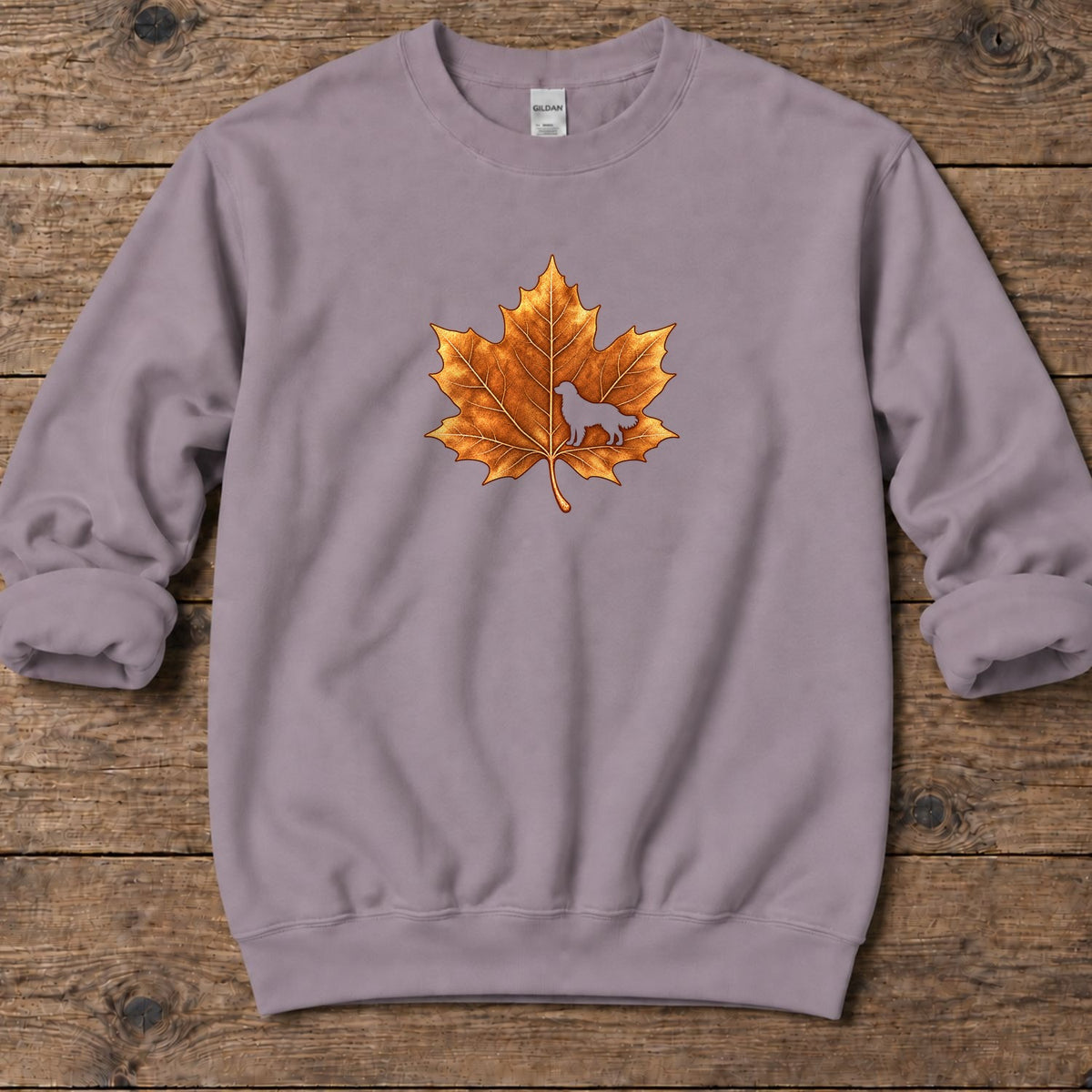 Maple Leaf Golden Retriever Midweight Sweatshirt in Paragon, Salty Paws coastal sweatshirt