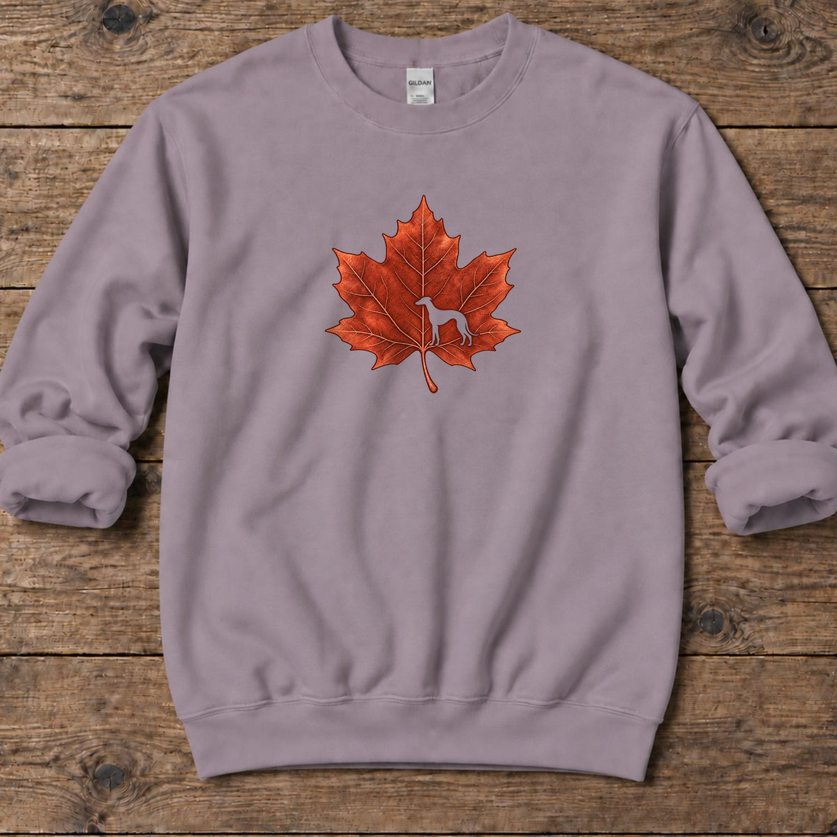 Maple Leaf Greyhound Midweight Sweatshirt in Paragon, Salty Paws coastal sweatshirt