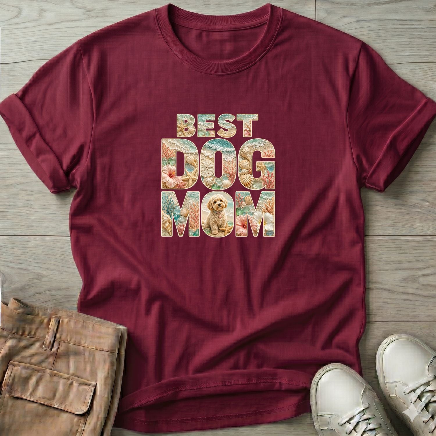 Dog Mom Beachy Dog T-Shirt