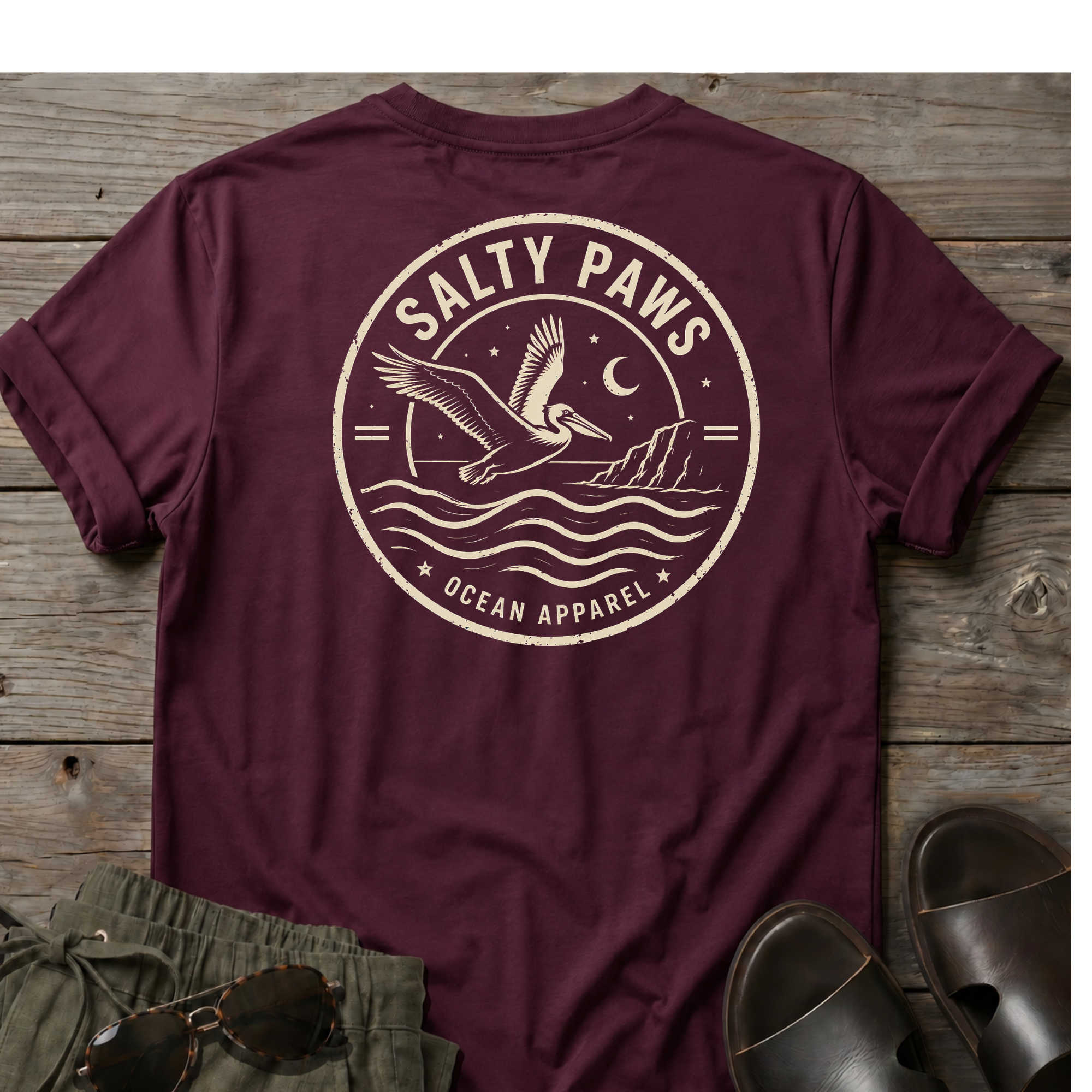 SP Crest Pelican BACK DESIGN T-Shirt — Art Tee