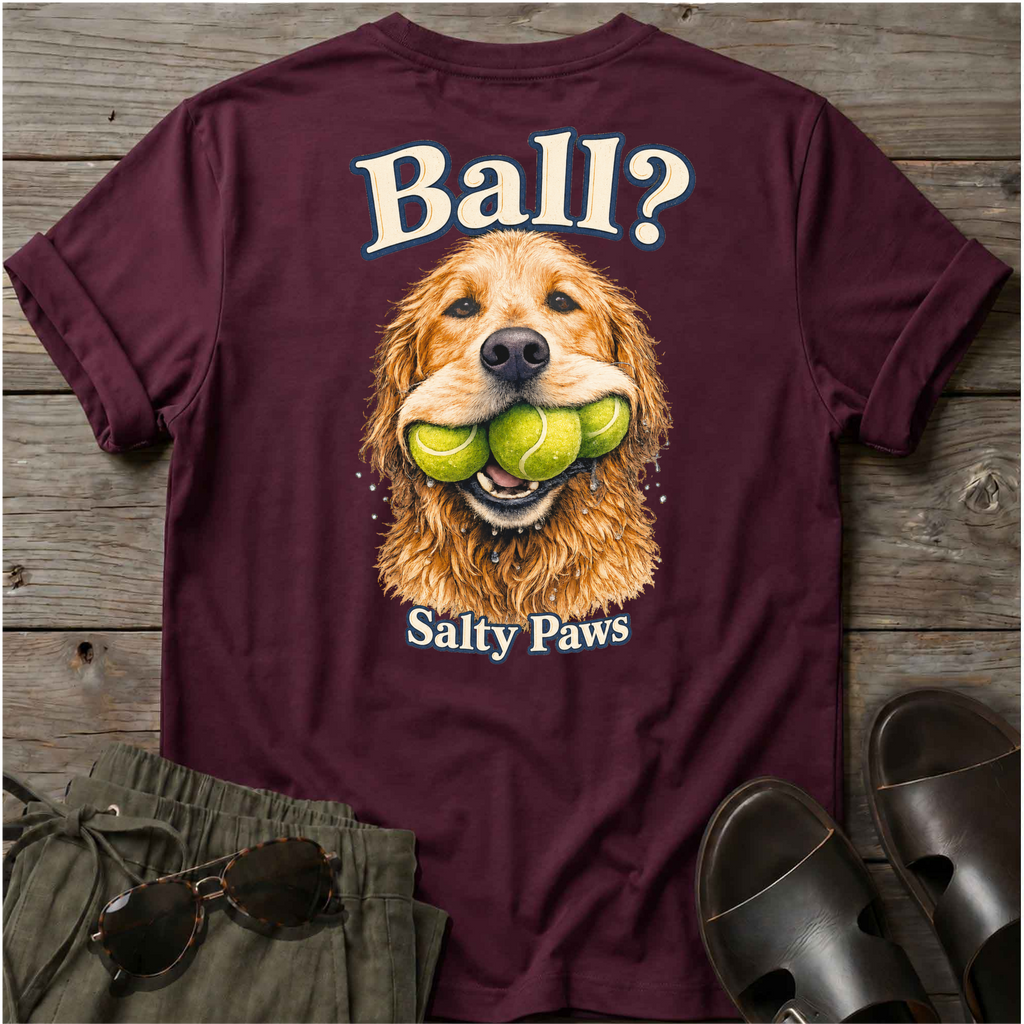 Ball! Golden Retriever BACK DESIGN