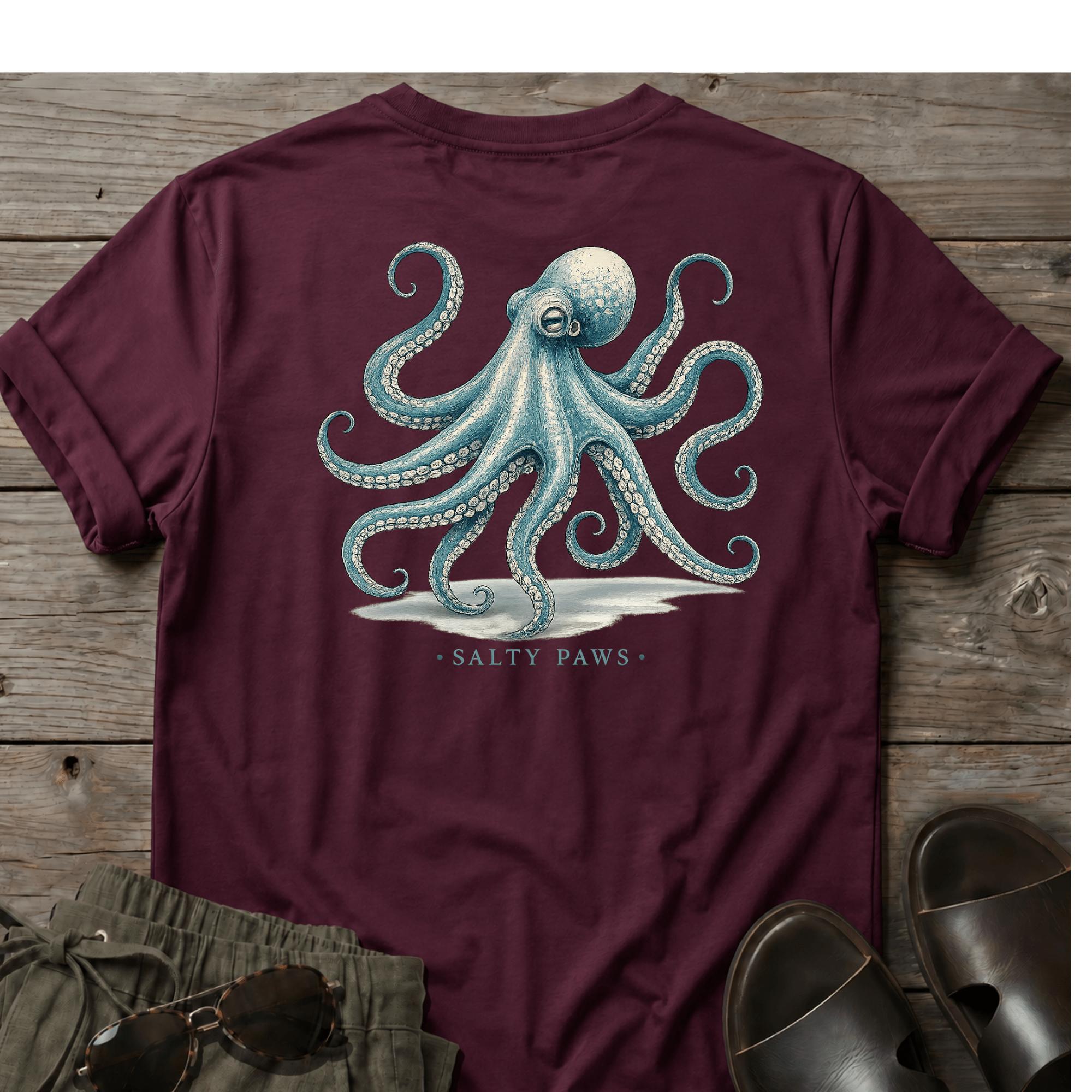 Octopus T-shirt BACK DESIGN