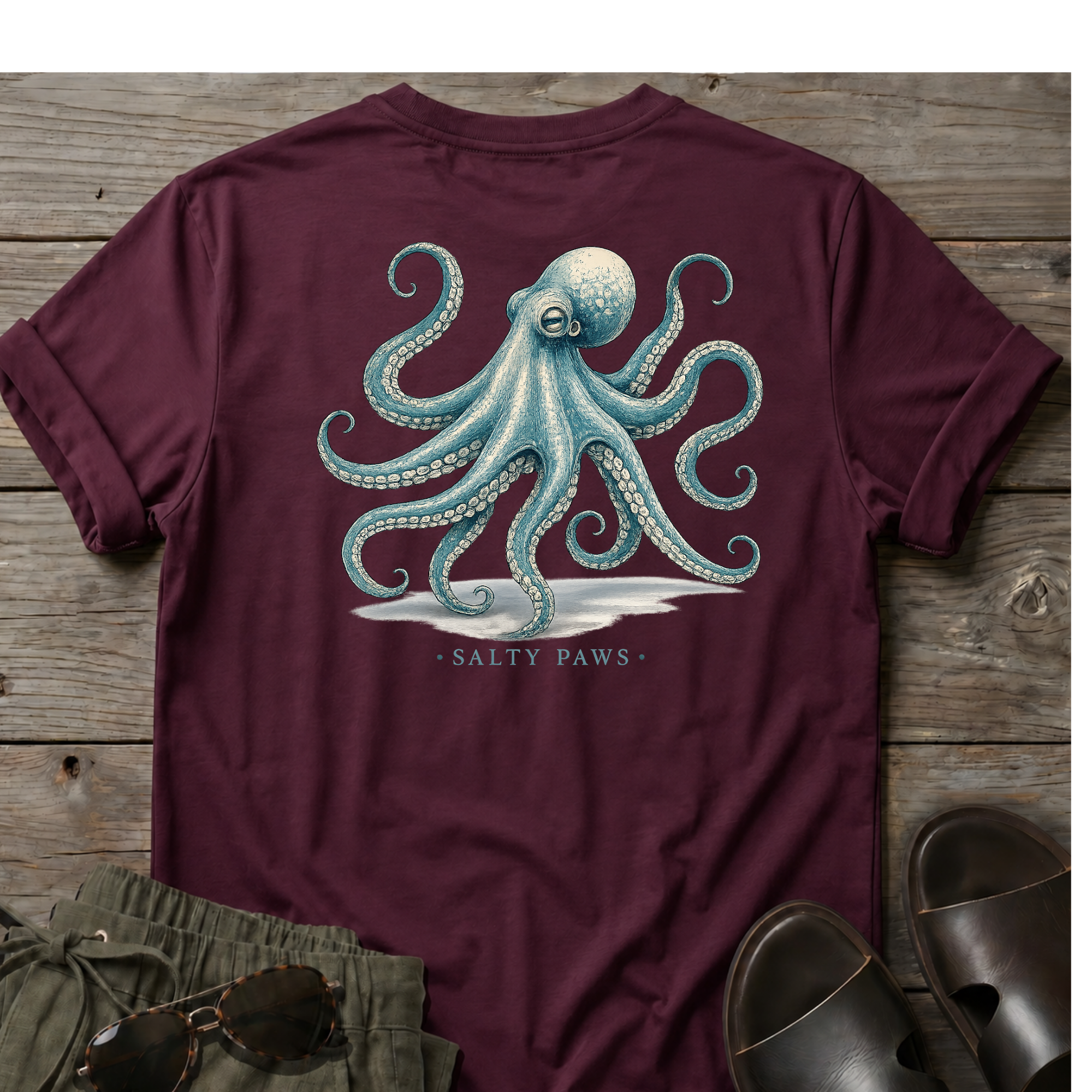 Octopus T-shirt BACK DESIGN