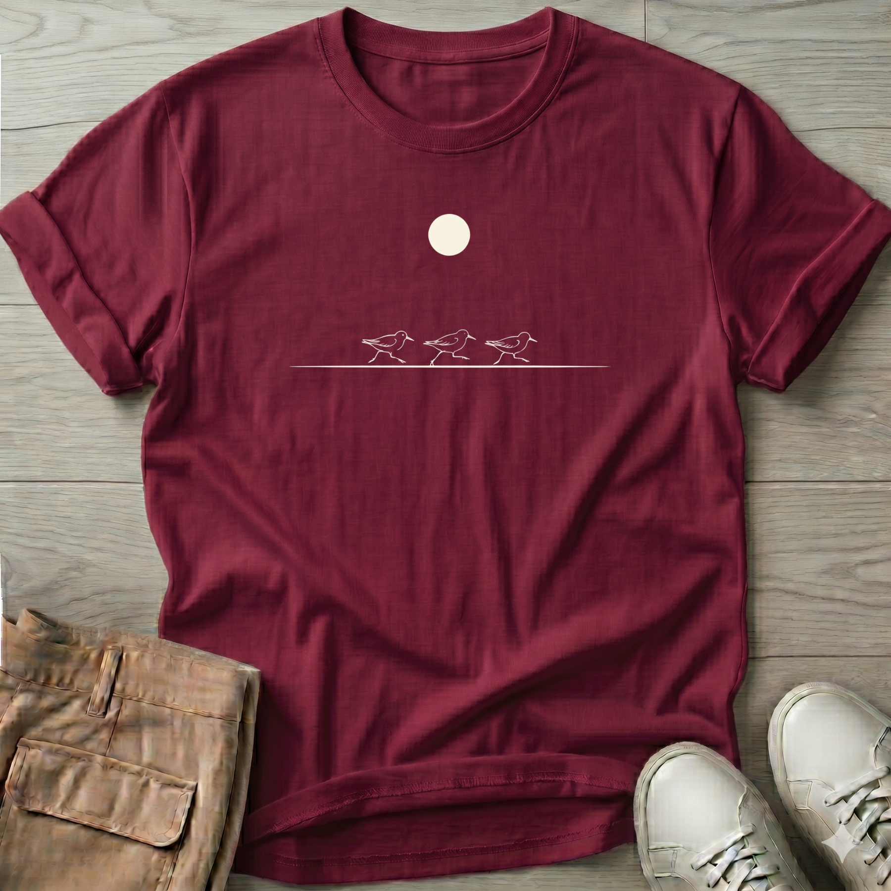 3 Sandpipers Line Art Tee