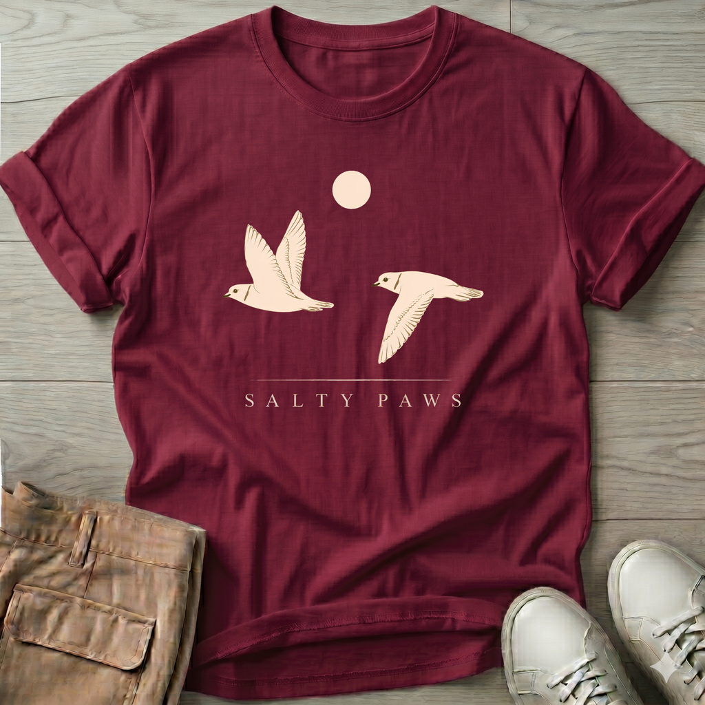 2 Piping Plovers in Flight T-Shirt