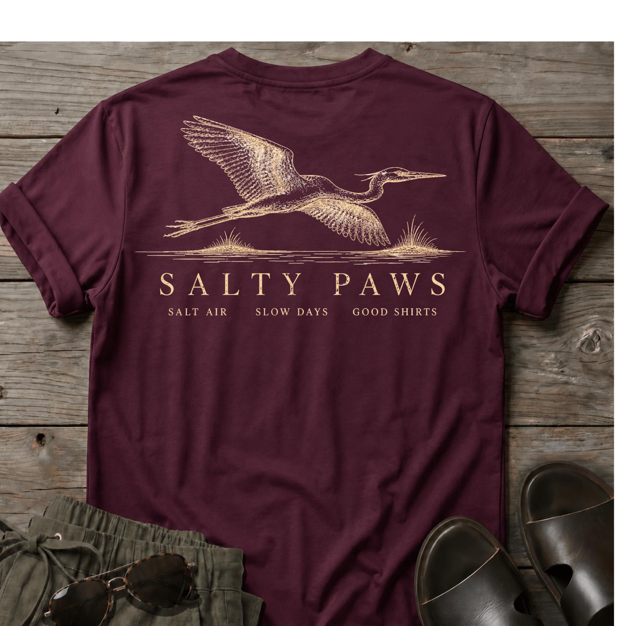 Great Egret Flight 2 T-shirt BACK DESIGN