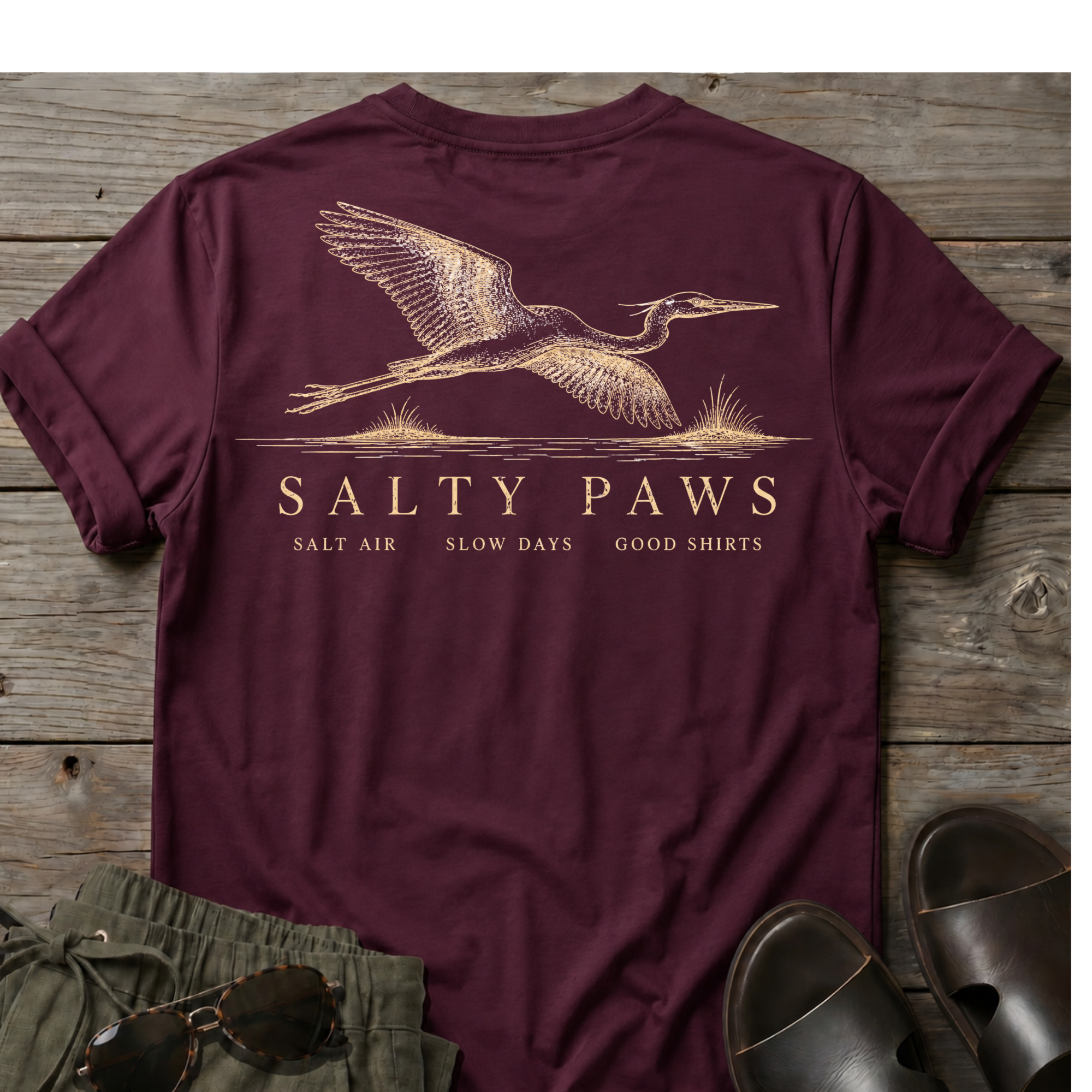 Great Egret Flight 2 T-shirt BACK DESIGN