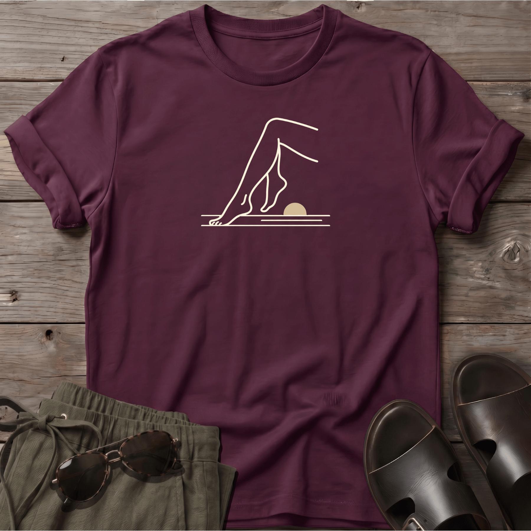 Legs Beach Ocean Line Art Tee - coastal graphic t-shirt, Salty Paws