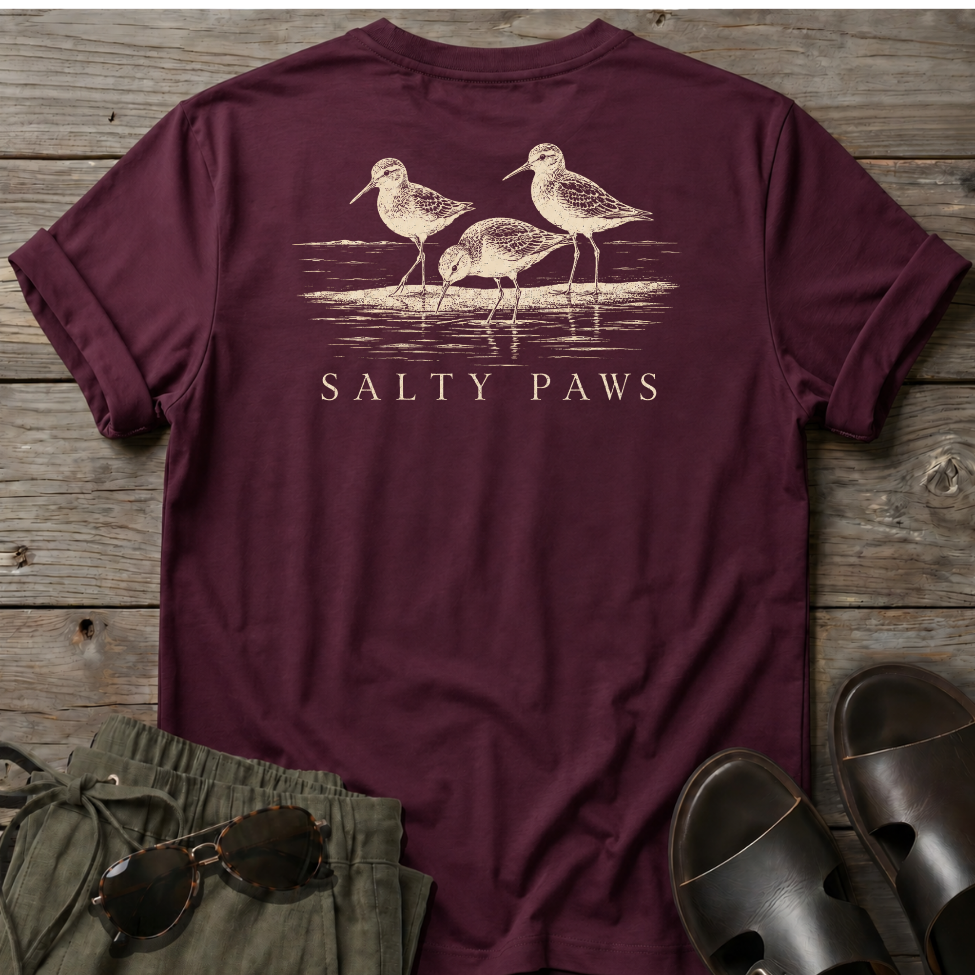 3 Sanderlings T-shirt BACK DESIGN