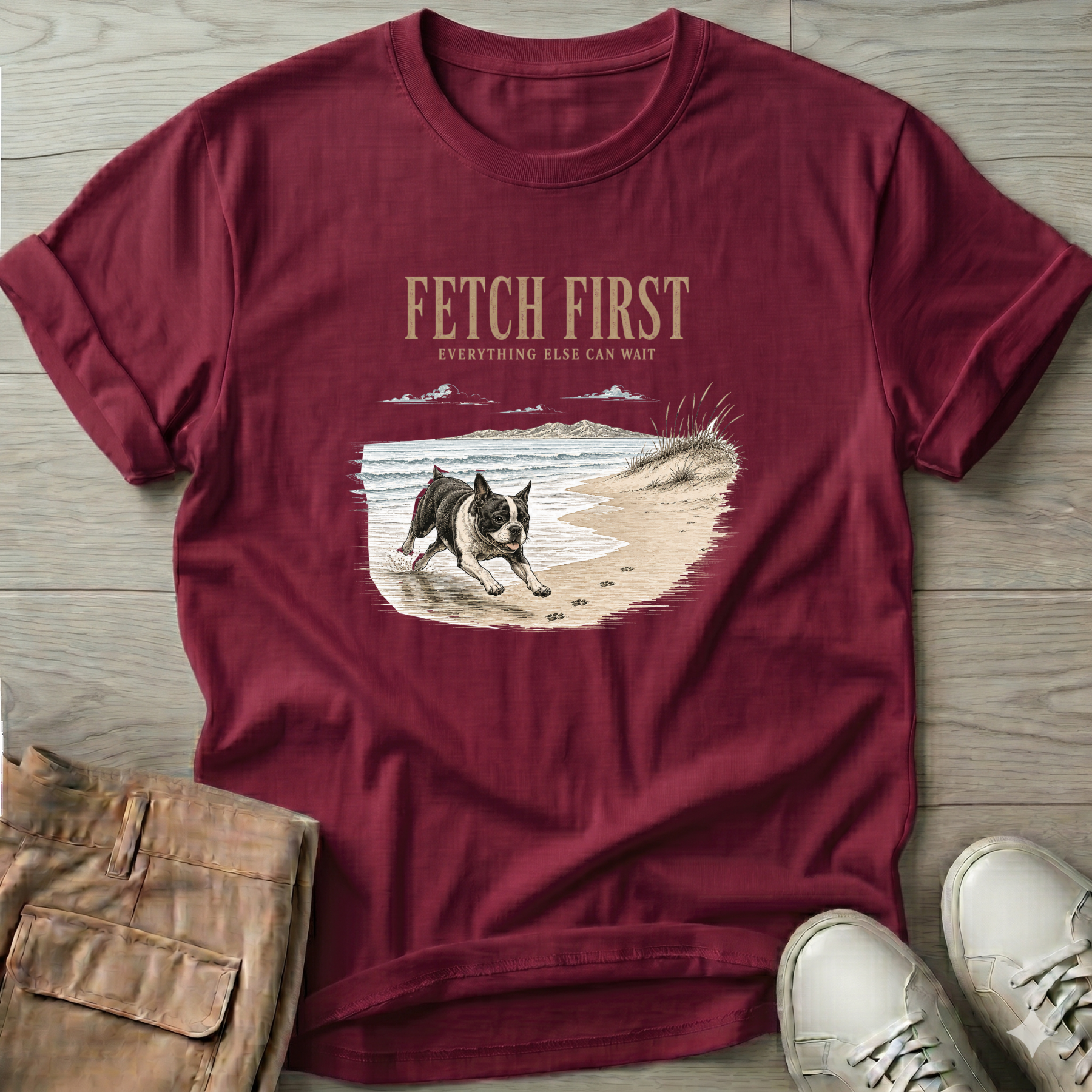 Frenchie Fetch First T-Shirt