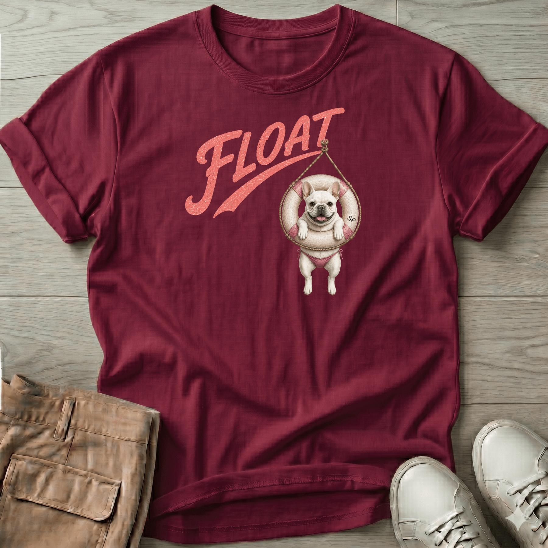Float Frenchie Tube T-Shirt Vacation