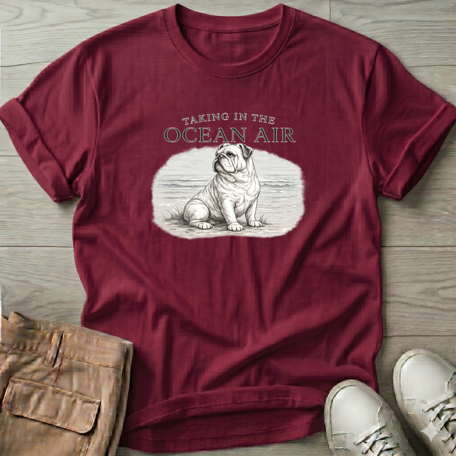 Ocean Air English Bulldog T-Shirt