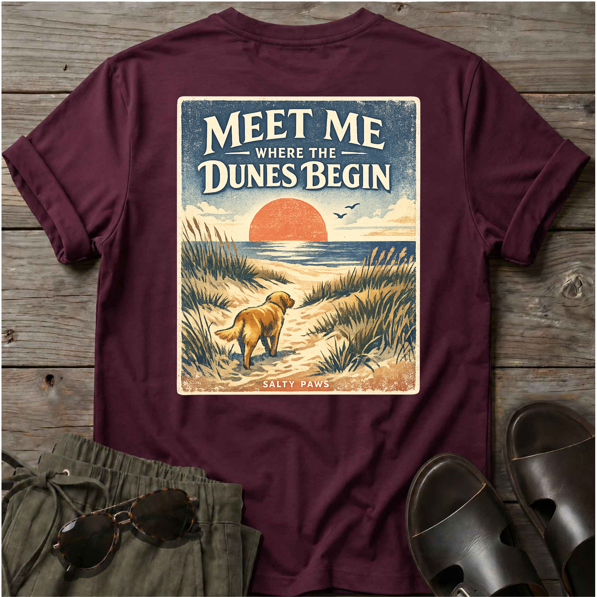 Meet me at the Dunes Back Design T-Shirt