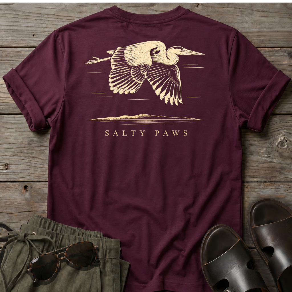 Great Heron Flight 3 T-shirt BACK DESIGN