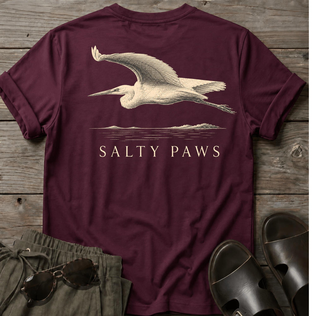 Egret in Flight 2 BACK DESIGN T-Shirt