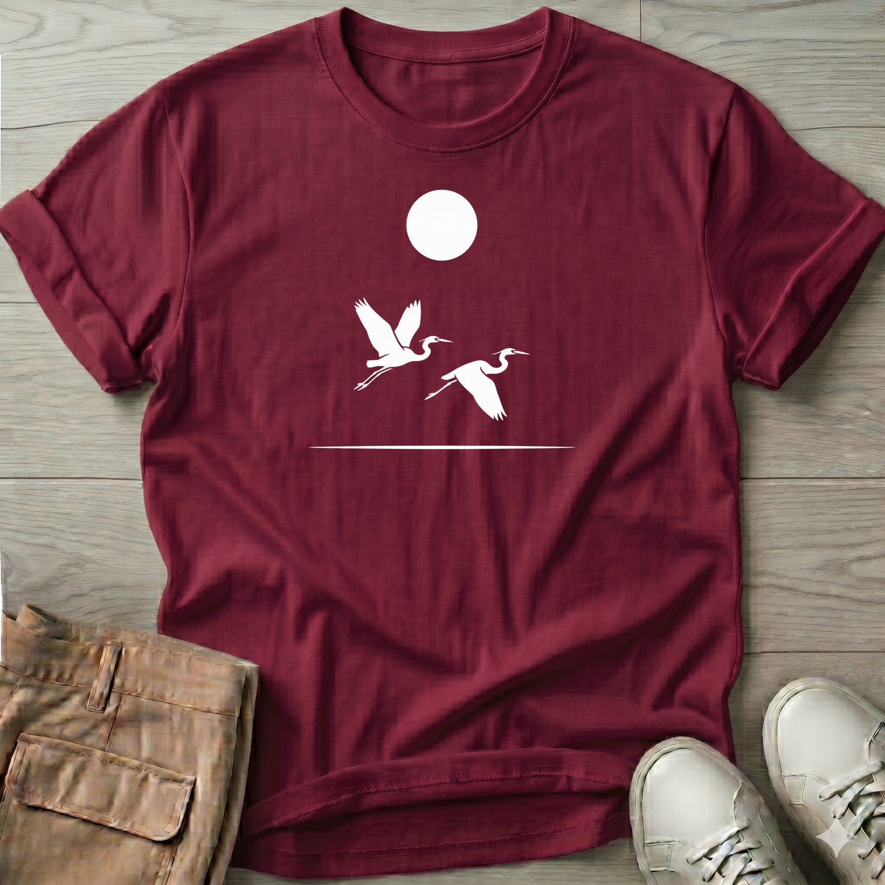 2 Herons in Flight Tee