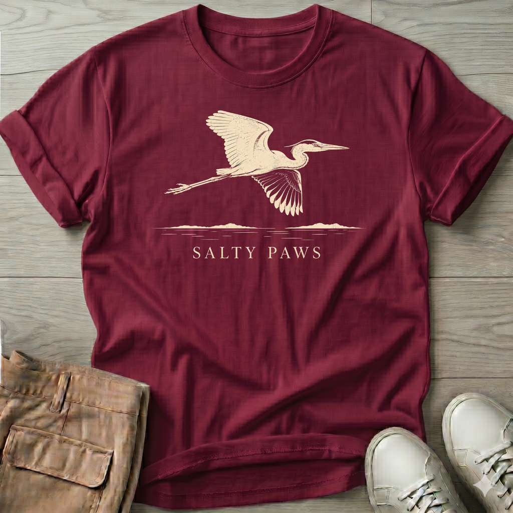 Great Heron Flight T-shirt (front)