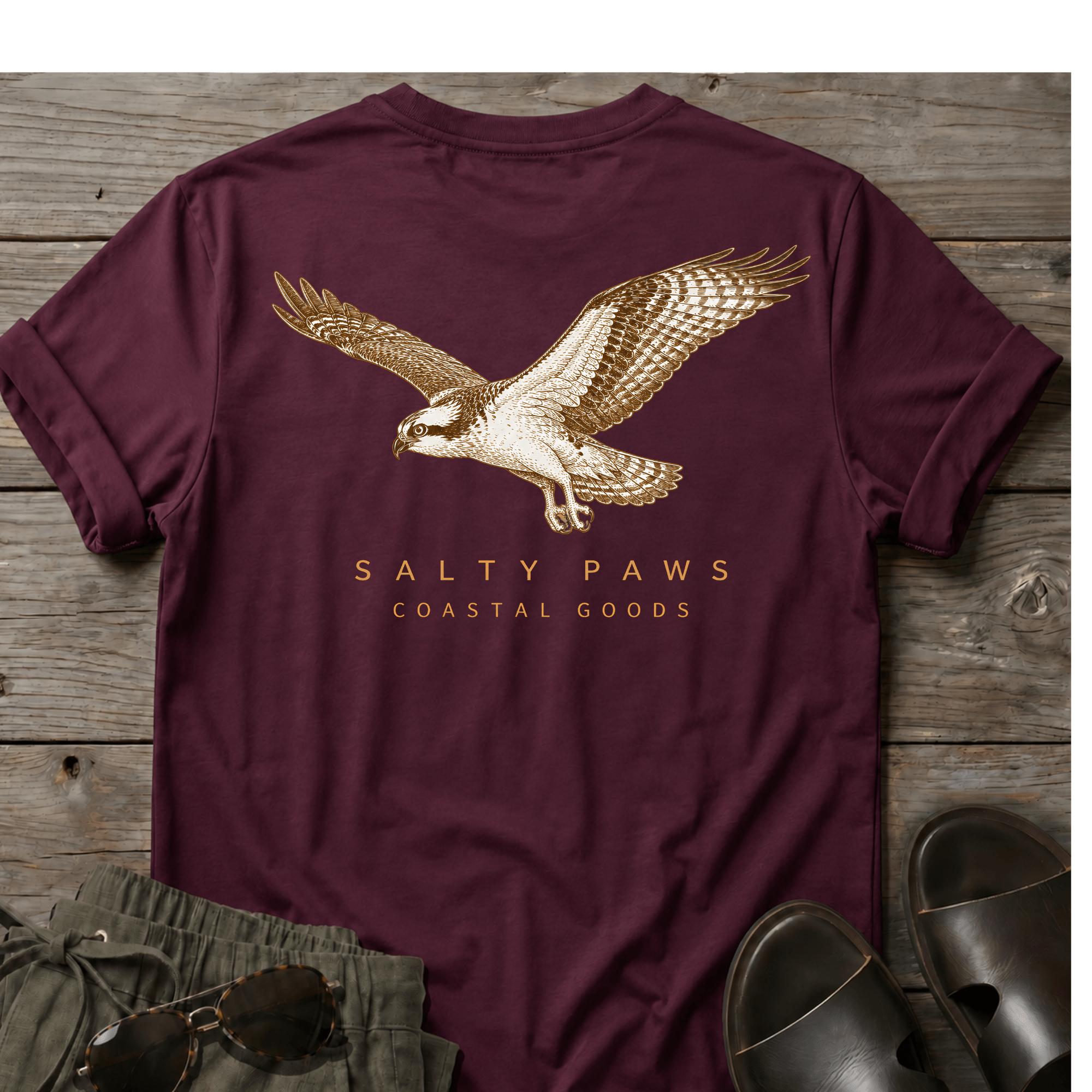 Osprey in Flight T-shirt BACK DESIGN