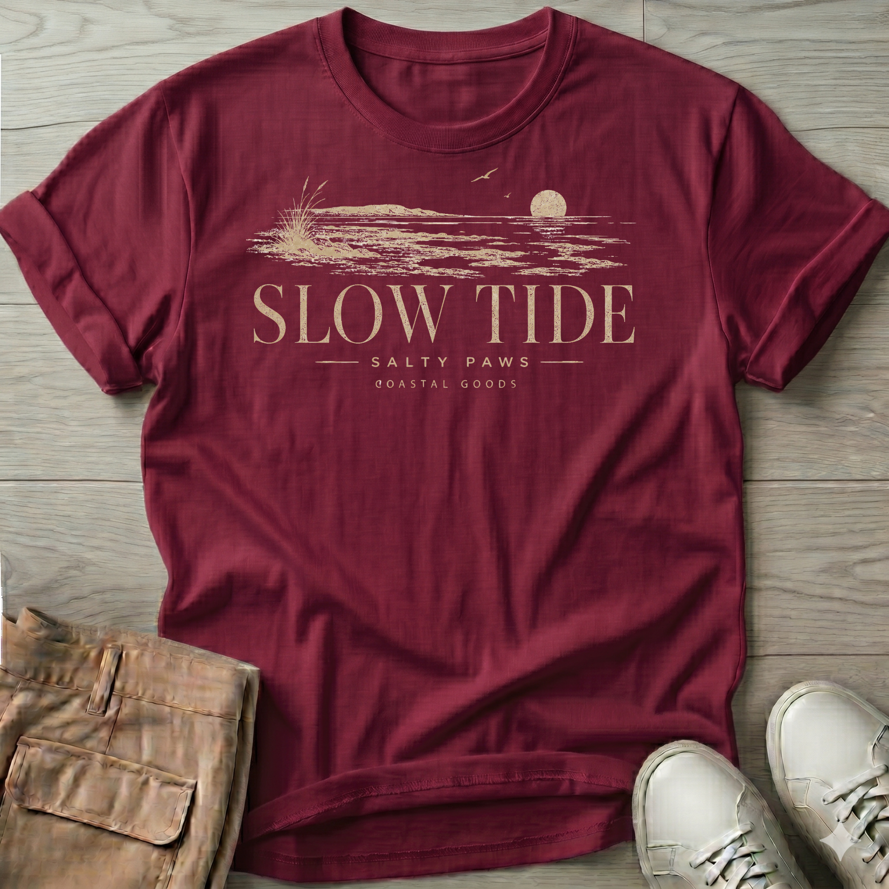 Slow Tide T-Shirt - Line Art Tee