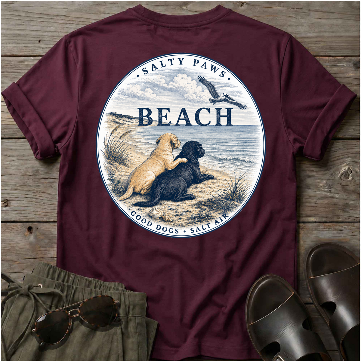 BEACH Pelican Labradors T-Shirt