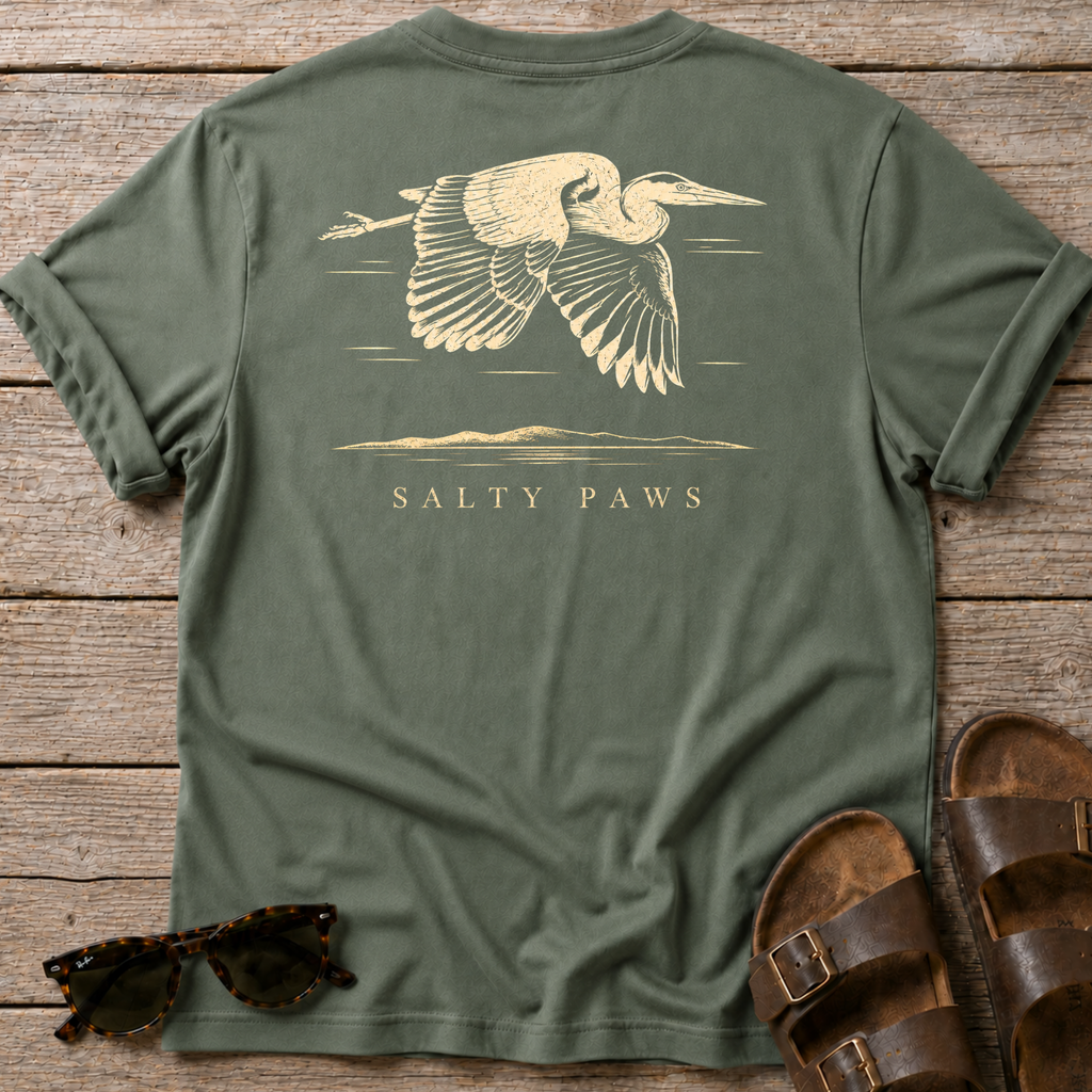 Great Heron Flight 3 T-shirt BACK DESIGN