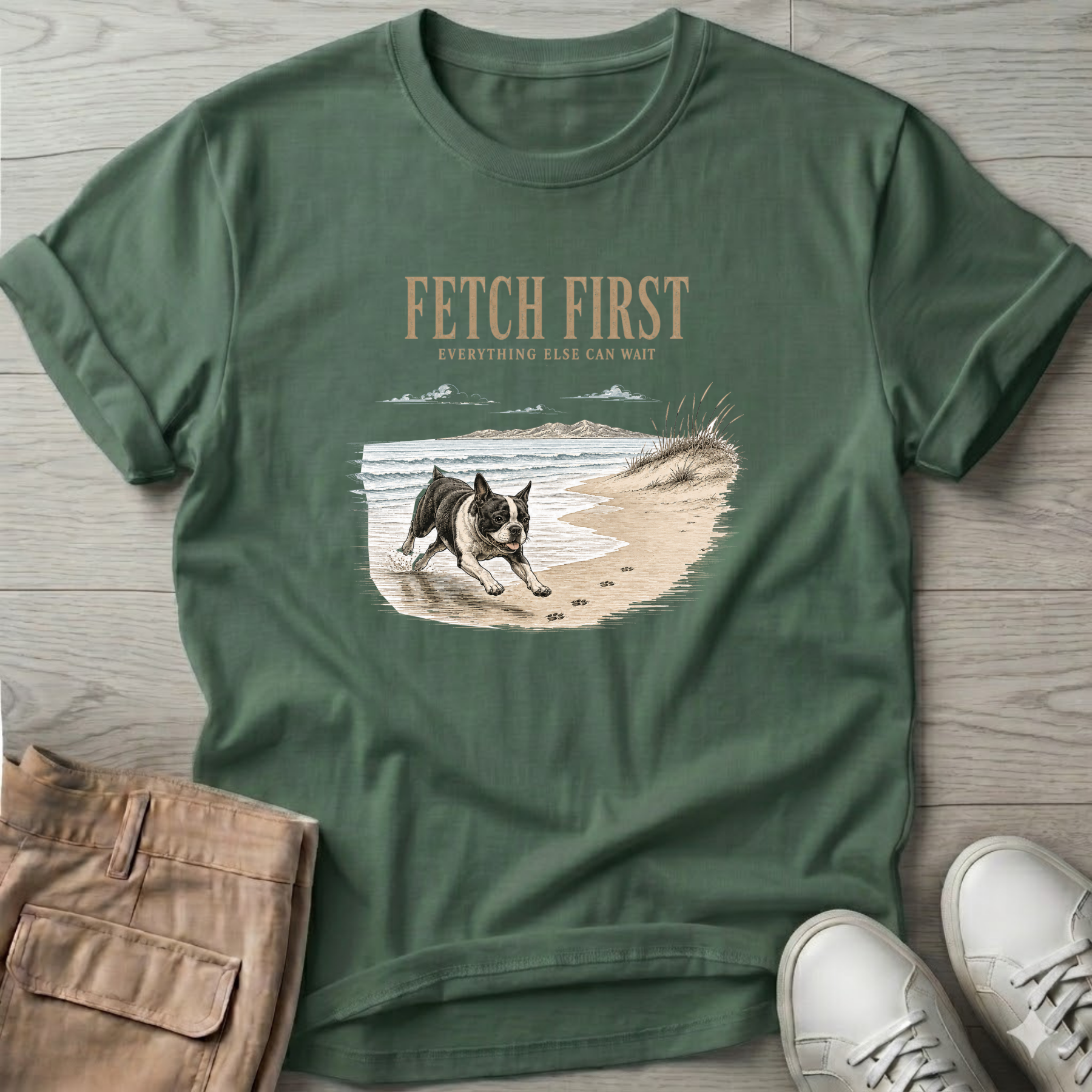 Frenchie Fetch First T-Shirt