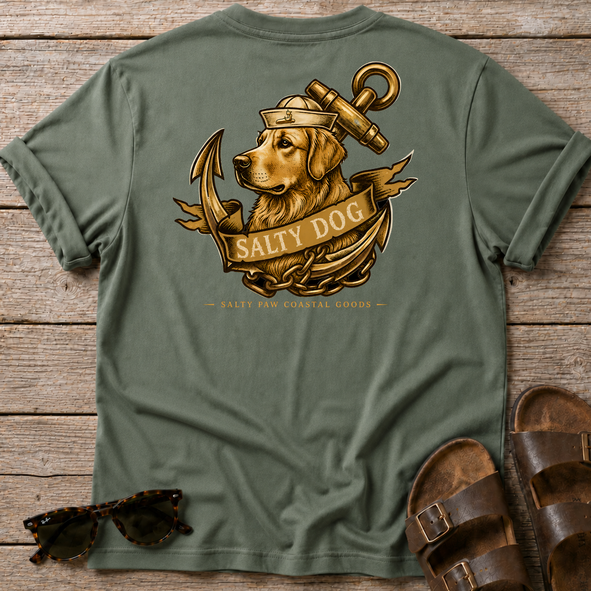 Salty Dog Golden T-shirt BACK DESIGN