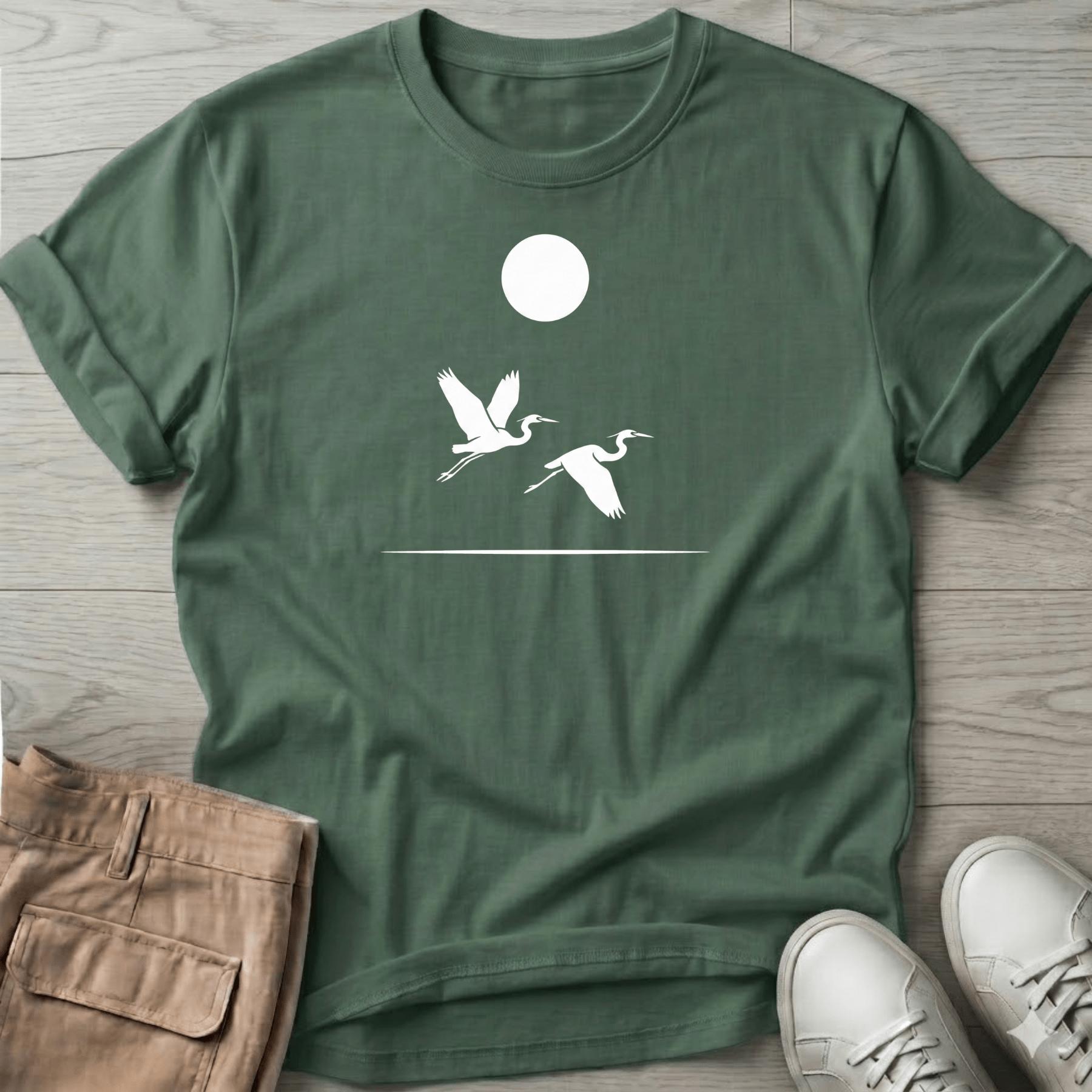 2 Herons in Flight Tee