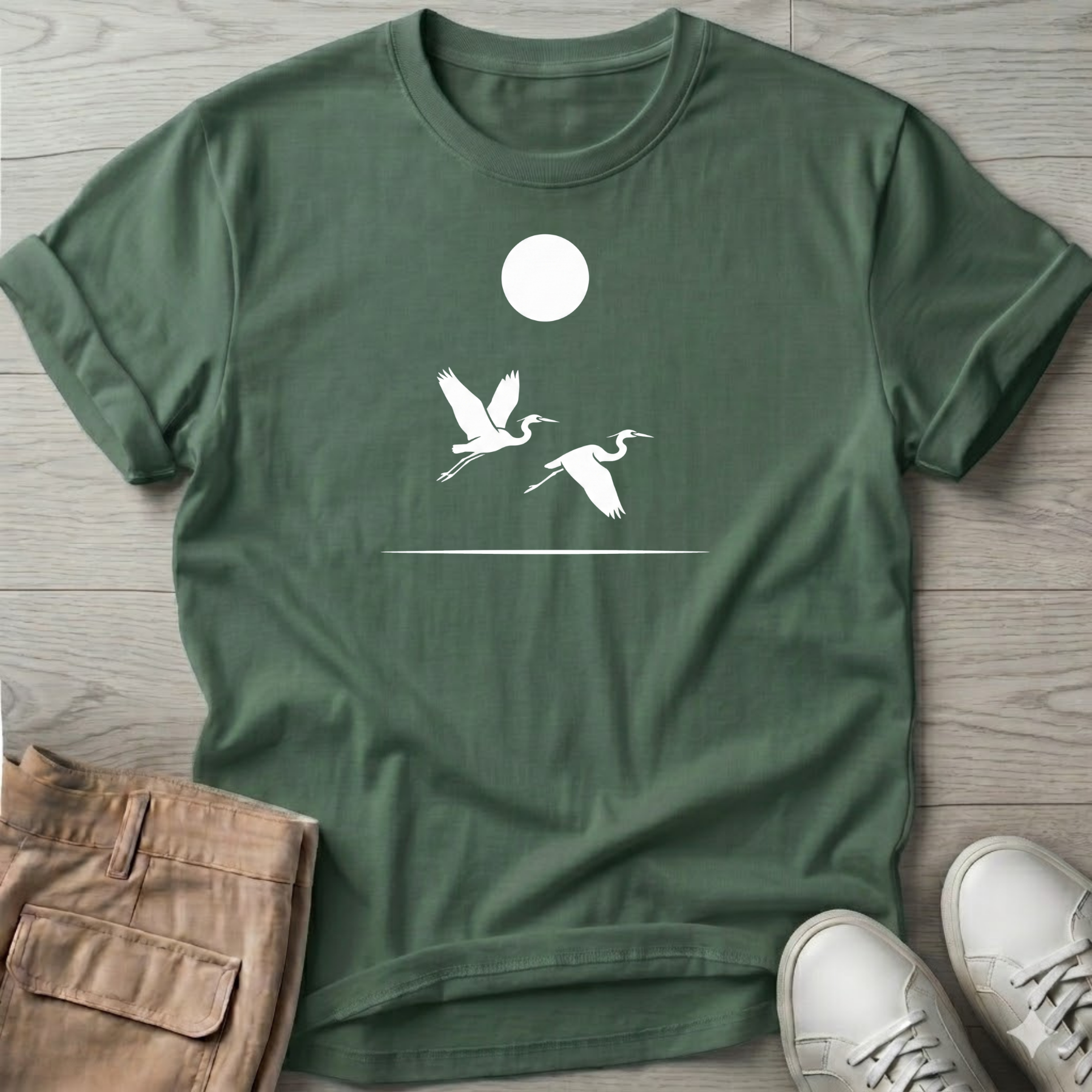 2 Herons in Flight Tee