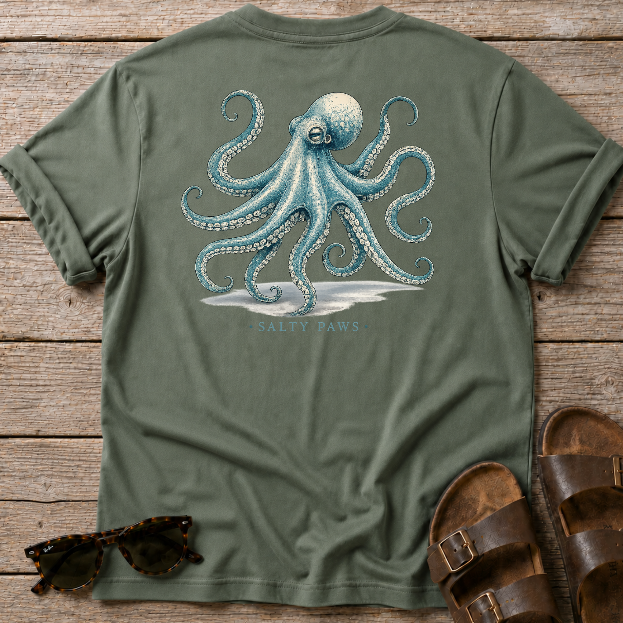 Octopus T-shirt BACK DESIGN