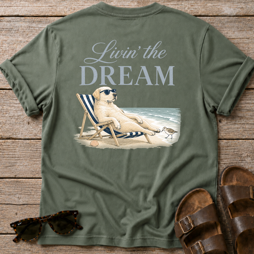 Livin the Dream Golden T-shirt BACK DESIGN