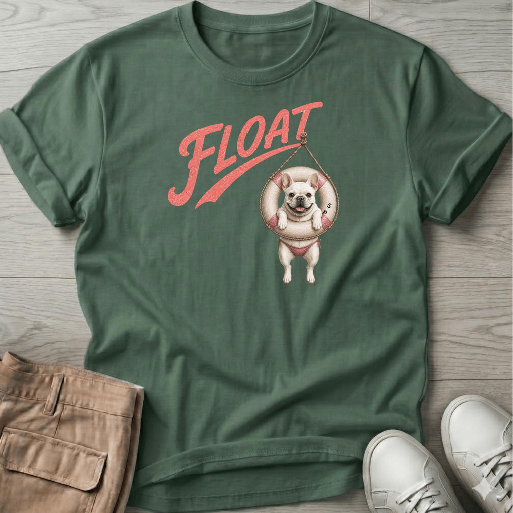 Float Frenchie Tube T-Shirt Vacation