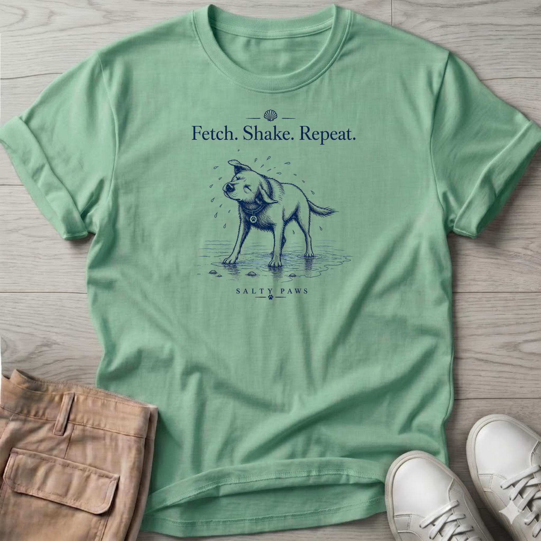 Labrador Fetch. Shake. Repeat. Dog T-Shirt