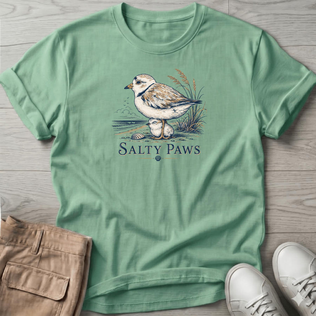 Plover Mom & Chick T-Shirt Vacation
