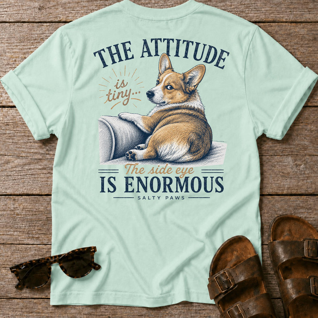 Side Eye Corgi BACK DESIGN