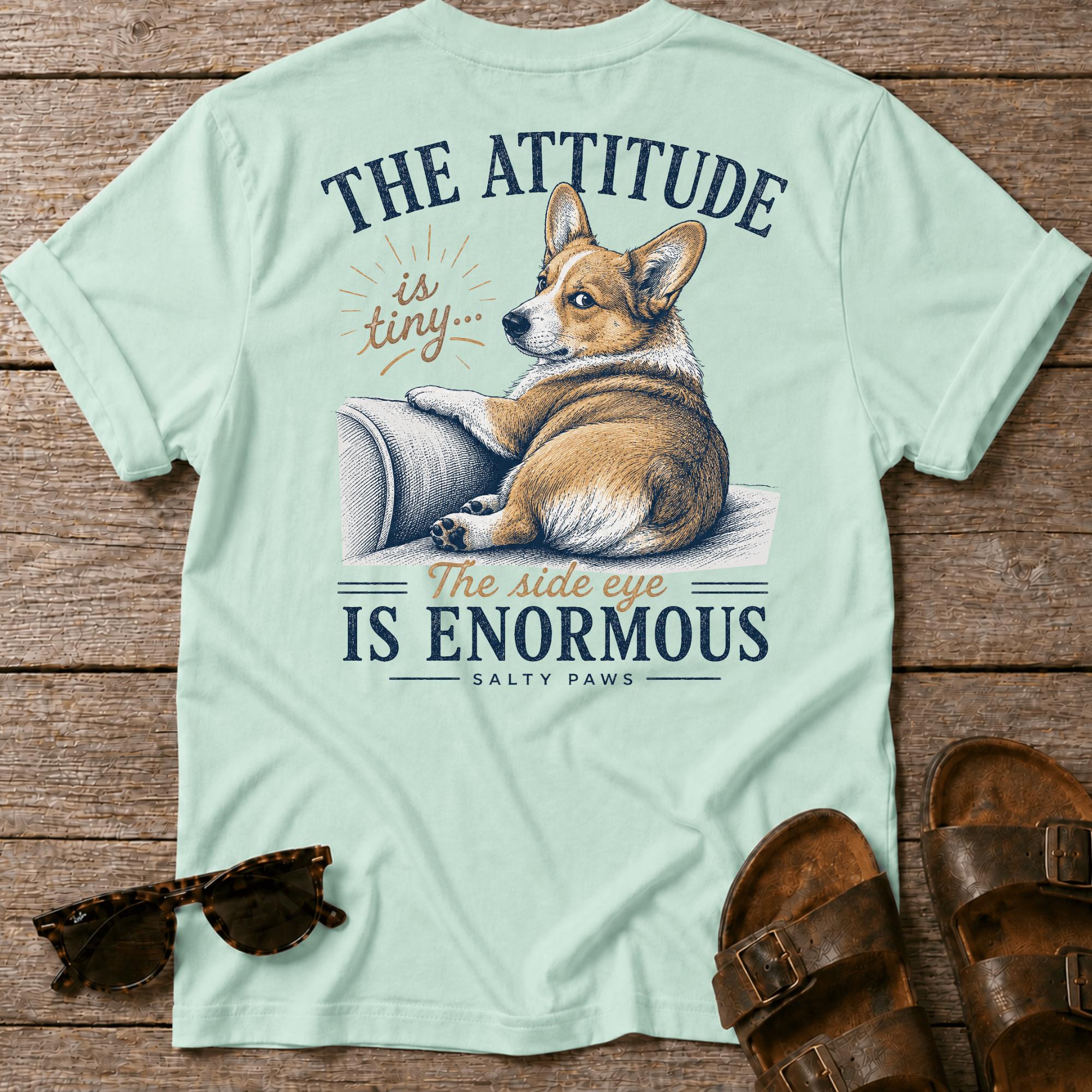 Side Eye Corgi BACK DESIGN