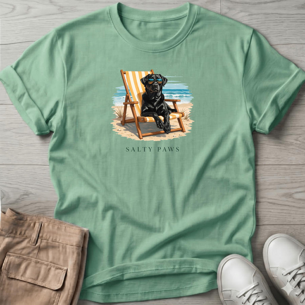 Black Lab Beach Chair Dog T-Shirt