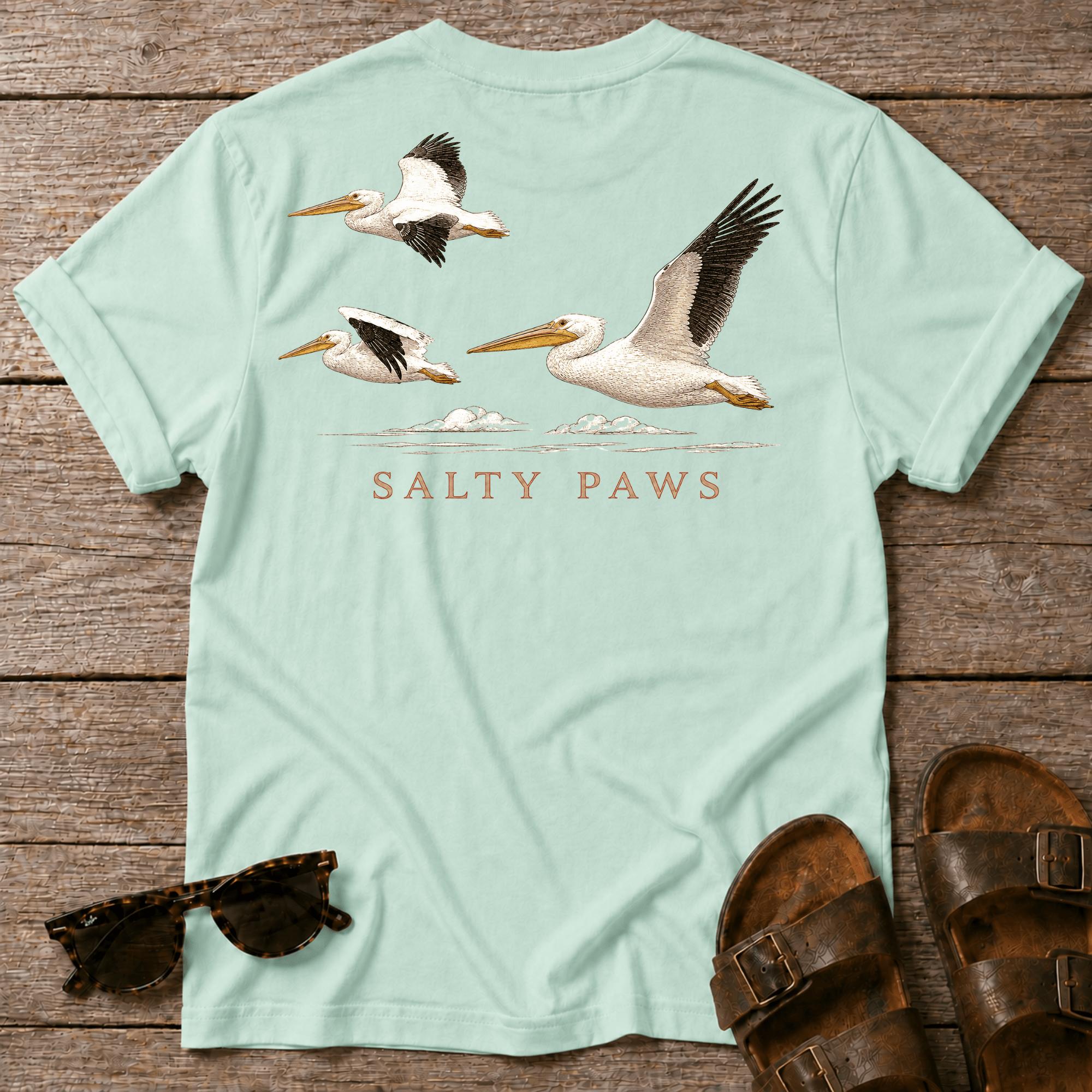 Pelicans in Flight BACK DESIGN