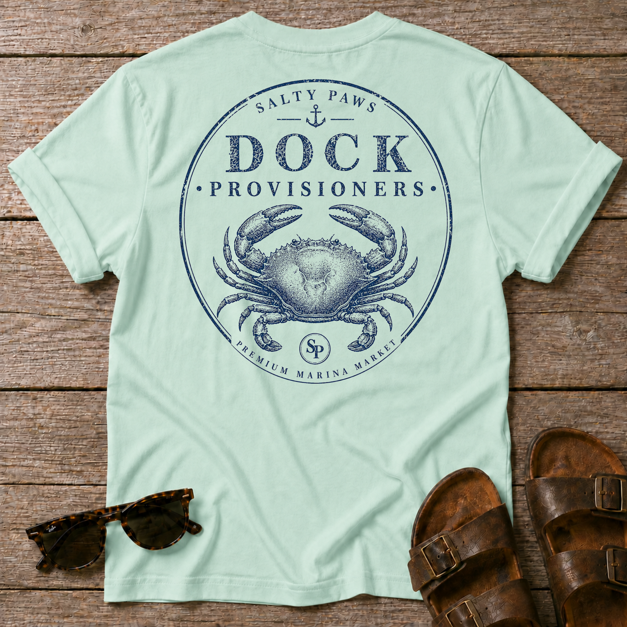 Dock Provision Crab BACK DESIGN T-Shirt